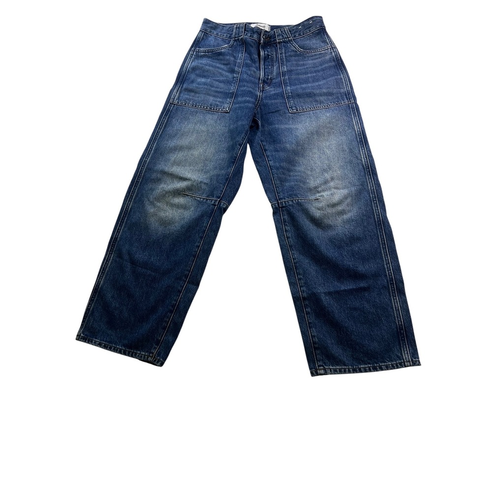 Madewell Curvy Darted Barrel Leg Jeans Womens 26 Blue High Rise Utility NY651